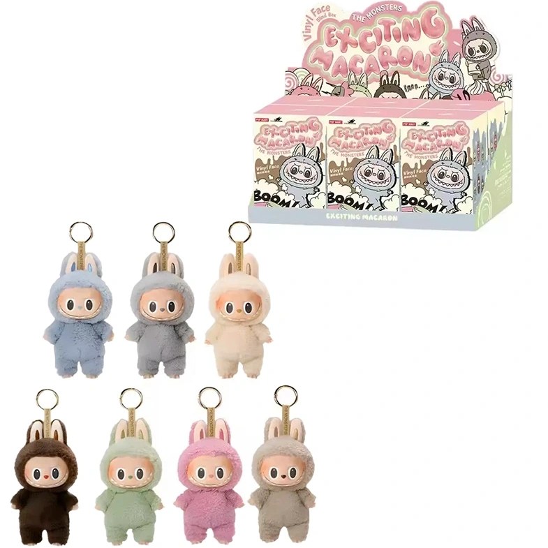 عروسک لبوبو ماکارون پشمی فرفری جعبه لیبل برجسته مفصلی سوپرایزی Labubu Macaron قیمت به روز شده ۱۴۰۴/۰۸/۰۸