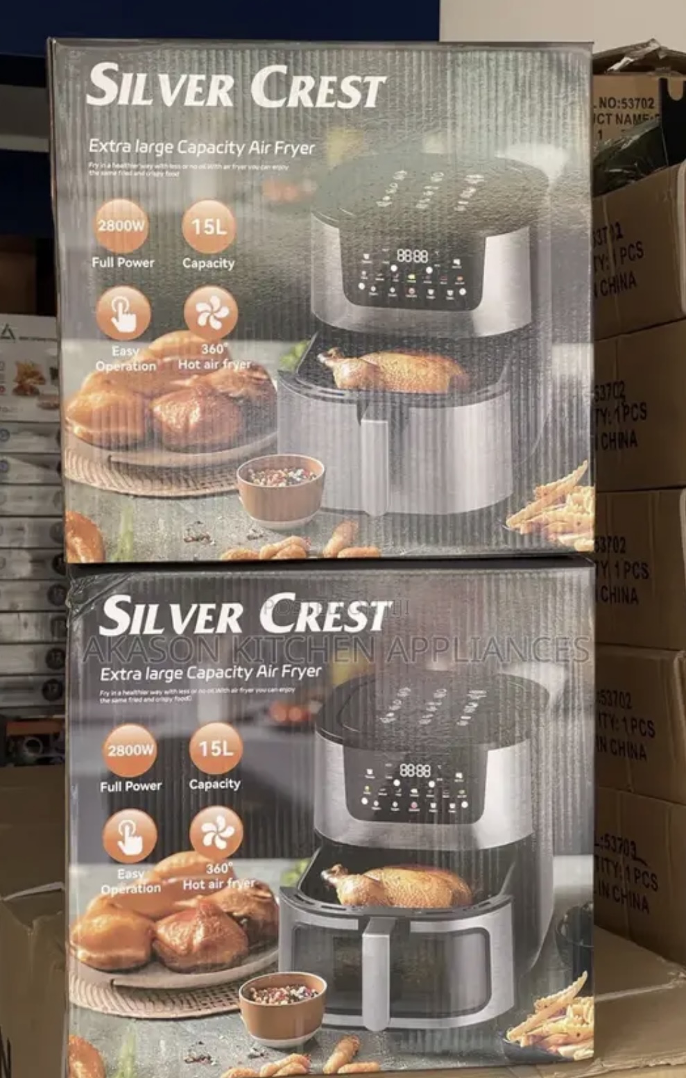 سرخ کن هوا پز ایر فرایر ۱۵ لیتری تک المنت بزرگ مدل xl-2800 سیلورکرست سرخ‌کن ۱۵ لیتری SilverCrest توان ۲۸۰۰ وات مدل SilverCrest Air Fryer 15L بدنه استیل و مدرن المنت بزرگ مدل extra large 2800