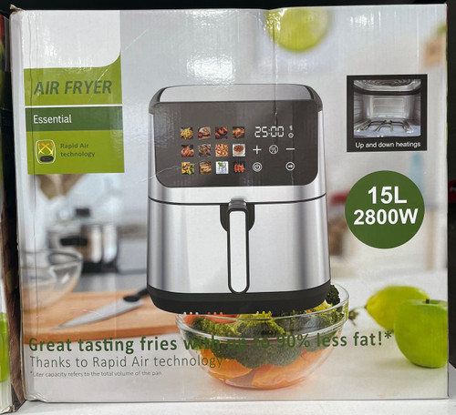 سرخ کن هواپز ایر فرایر ۱۵ لیتری دو المنت بزرگ فیلیپس هواپز PHILIPS توان 2800 وات philips Air Fryer 15L بدنه مقاوم و مدرن المنت بزرگ مدل extra large XXXL PERMIUM PH-8009