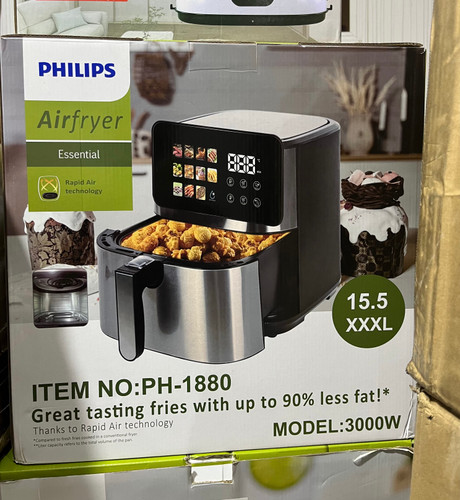 سرخ کن بدون روغن فیلیپس مدل 3000 وات صفحه تبلتی 1880-PHILIPS ظرفیت 15.5 لیتر دو المنت