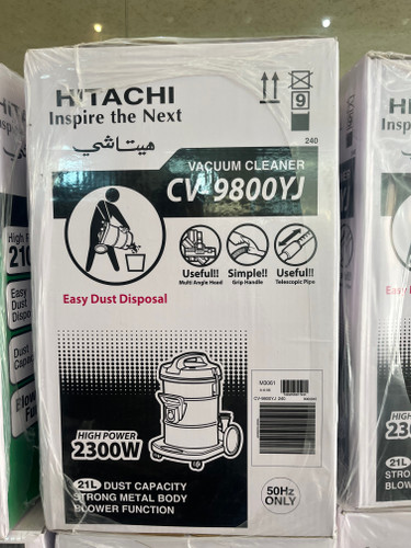 جاروبرقی سطلی هیتاشی ۲۳۰۰ وات ۲۱ لیتری مدل CV-9800yj - اکبند جارو برقی هیتاچی 9800- جارو برقی سطلی هیتاچی 2300وات مدل 9800 جارو برقی سطلی ۲۱ لیتری هیتاشی
