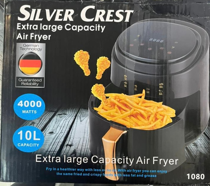 سرخکن هواپز ایر فرایر بدون روغن 10 لیتری تک المنت بزرگ سیلورکرست هوا پز Silver Cres سرخکن ۱۰ لیتری سیلور کرست با توان 4000 وات silver crest Air Fryer 10L ایر فرایر سیلورکرست المنت بزرگ قیمت اقتصادی مدل 1080 extra