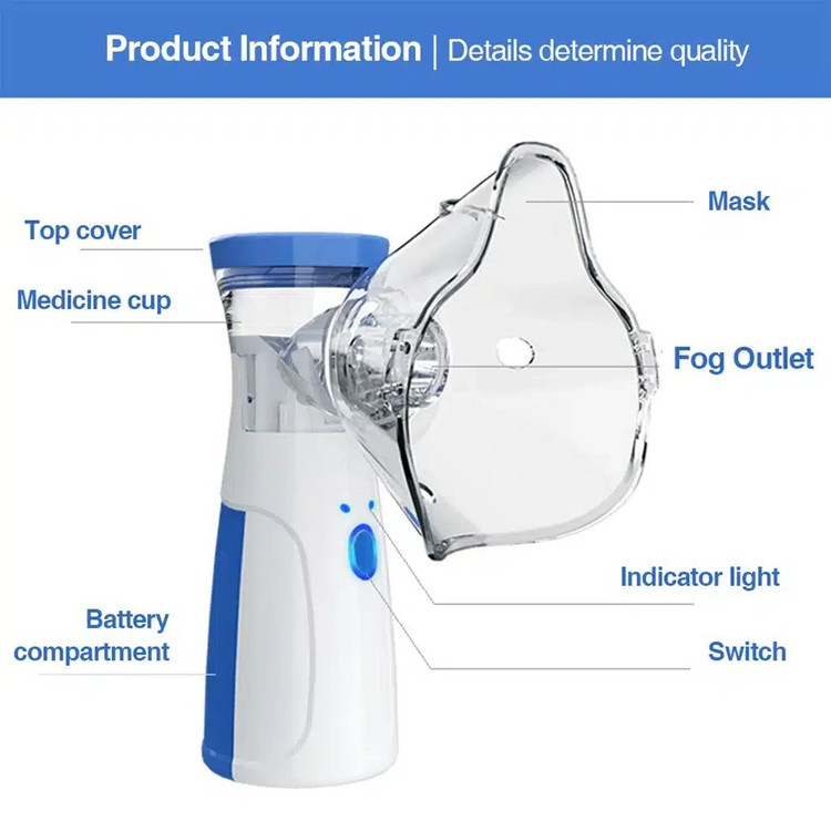 نبولایزر جیبی مش بخور تنفسی نوبلایزر تنفس سالم در هوای آلوده Mesh Nebulizer نبولایزر مش (Mesh Nebulizer) مدل JSL-W302 – هوای پاک در هر لحظه”