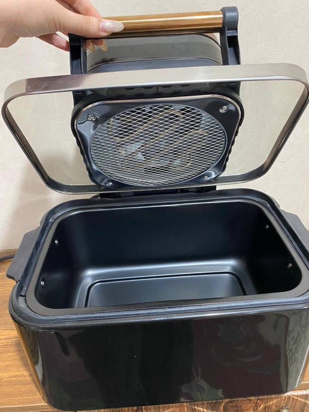 سرخ کن هوا پز ایر فرایر 20 لیتری المنت بزرگ سیلورکرست مدل SL2025 SilverCrest توان 3500 وات SilverCrest Air Fryer 15L SL2025 بدنه استیل و مدرن و شیشه دوجه داره پیرکس