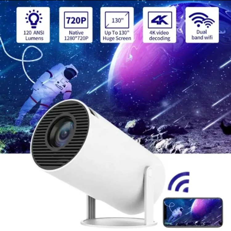 ویدئو پروژکتور تلسکوپی ویدیو پرژکتور تلسکوپی مدل Ultra HD Hy300 ویدیو پوروژکتور 300 HY اکبند و نو